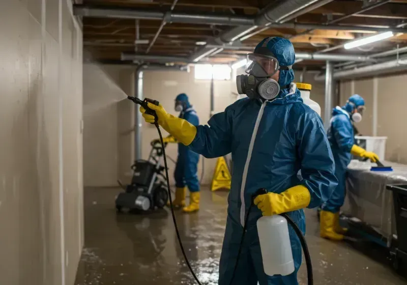 Basement Sanitization and Antimicrobial Treatment process in Weiser, ID